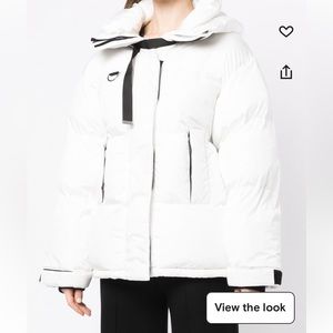Shoreditch Ski Club Willow oversized puffer jacket in white. Size M. NWT